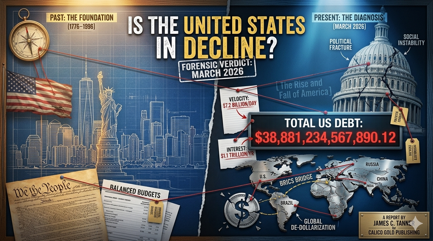 is the united states in decline, the rise and fall of america, history's warning, america in the crosshairs of collapse, james c tanner