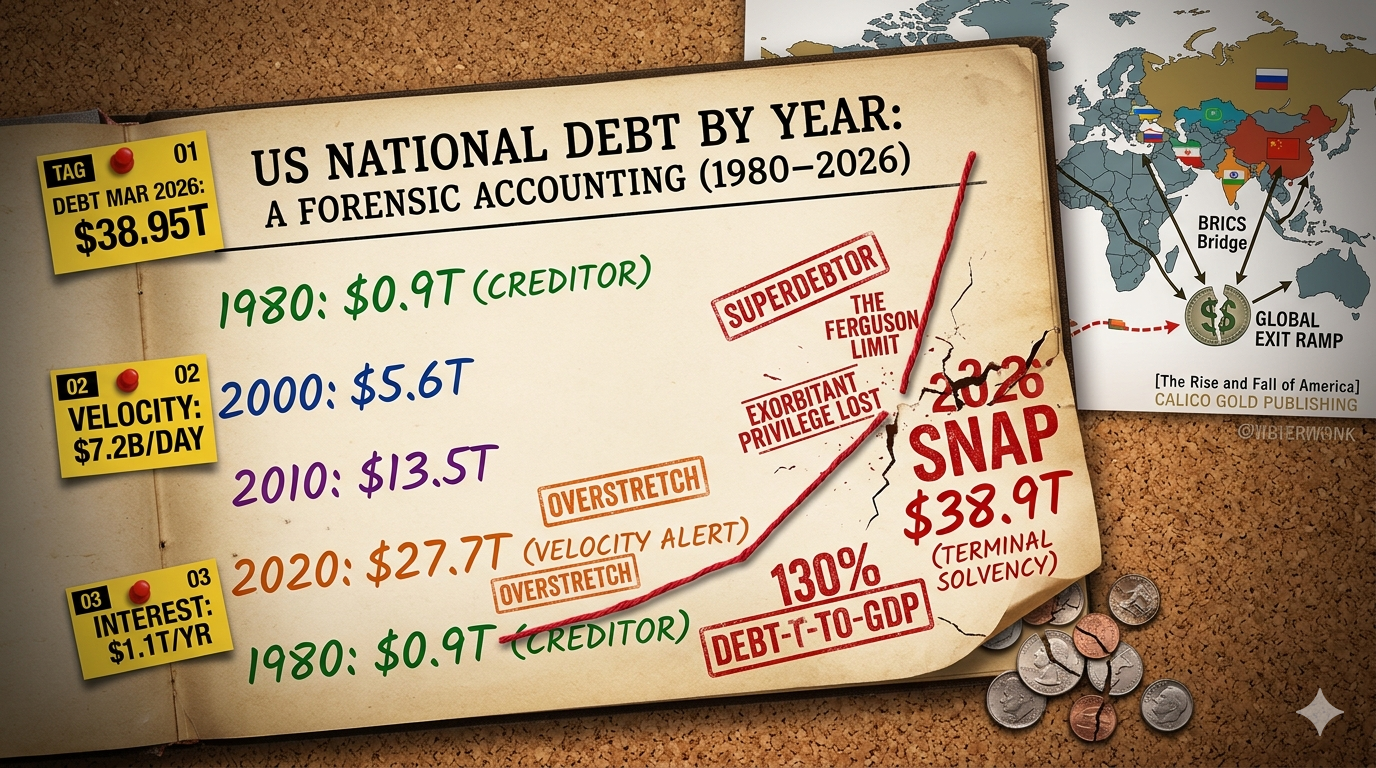 us national debt by year, national debt, us national debt, james c tanner, the rise and fall of america, history's warning, america in the crosshairs of collapse