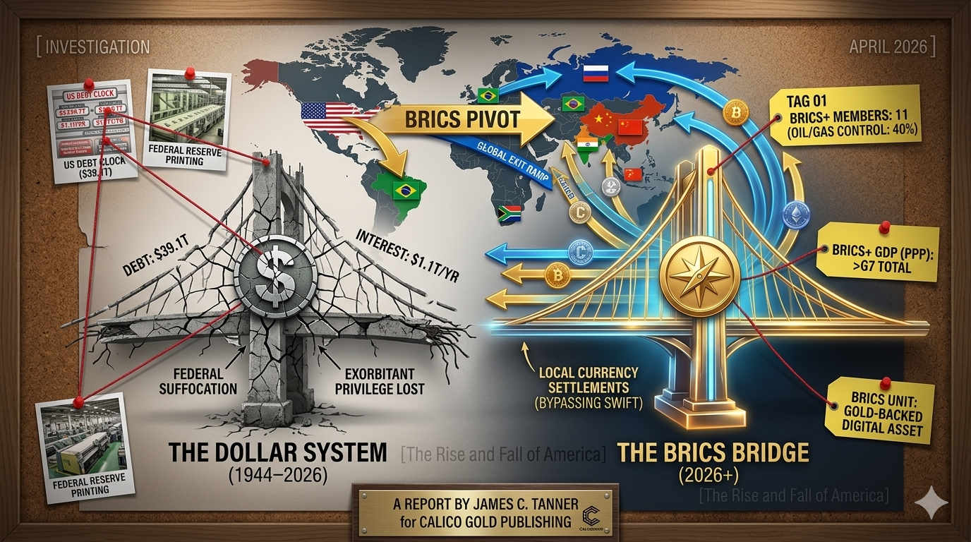 the brics pivot, brics, the rise and fall of america, history's warning, america in the crosshairs of collapse, james c tanner