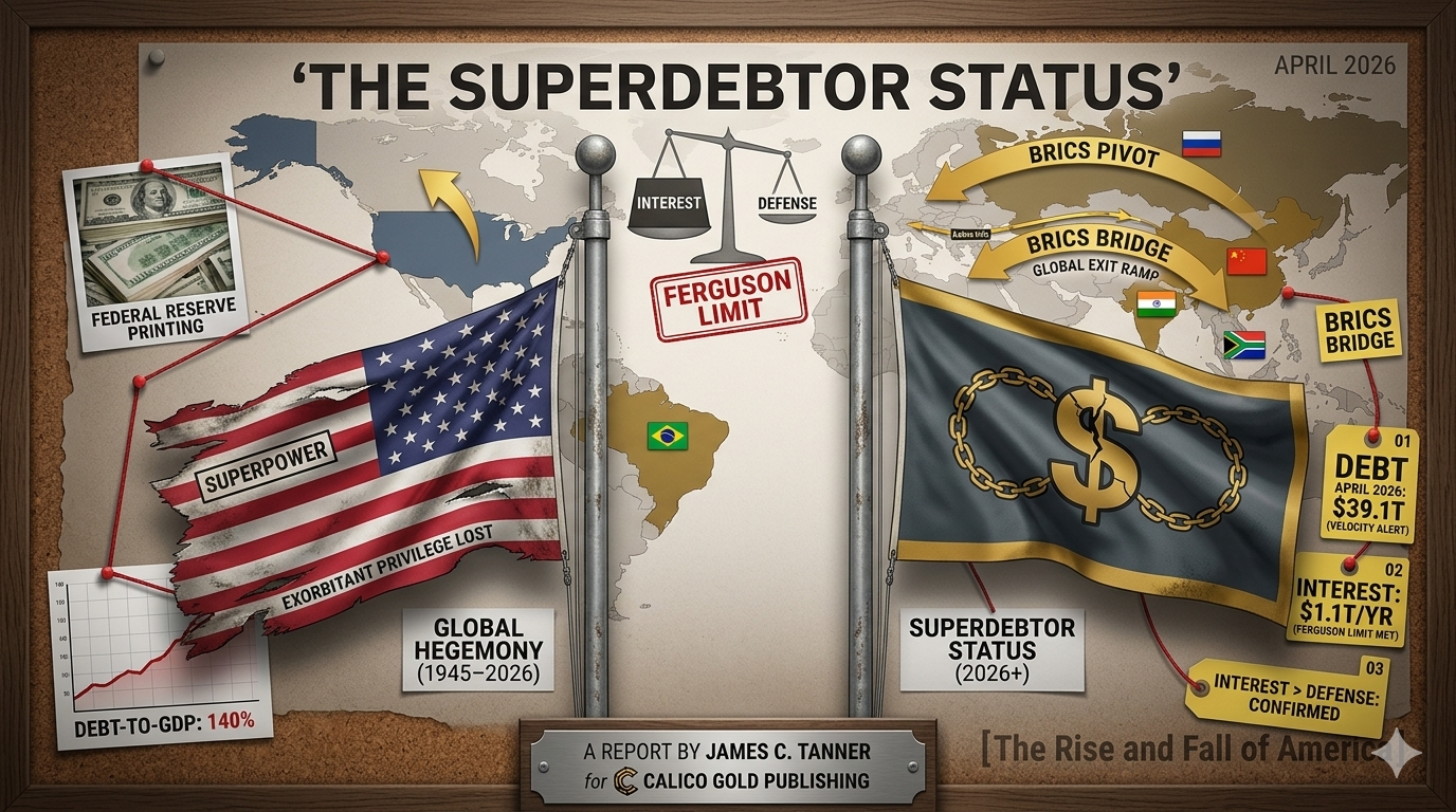 the superdebtor status, the rise and fall of america, history's warning, america in the crosshairs of collapse, james c tanner