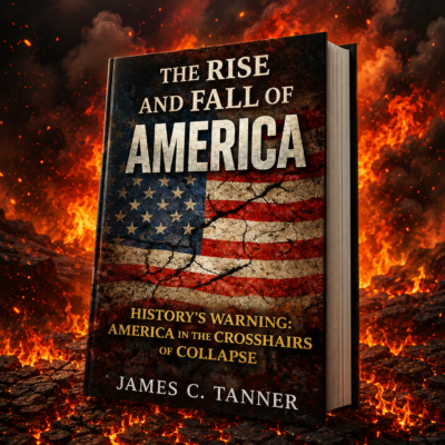 american decline, rise and fall of america, james c tanner, america at the crossroads, historical patterns, empire collapse, us national debt, institutional erosion, de-dollarization